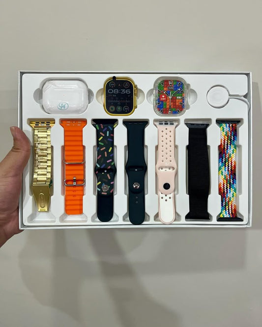i20 Ultra Smart Watch - max suit 7 in 1 set with earbuds
